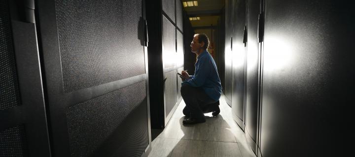 Pictured is Luis Felipe Sopher de Popovics, Cray System Engineer with the Archer supercomputer.
