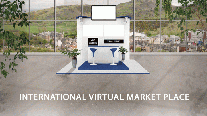 GIF explaining the benefits of purchasing a virtual booth at this year's EIE20 conference