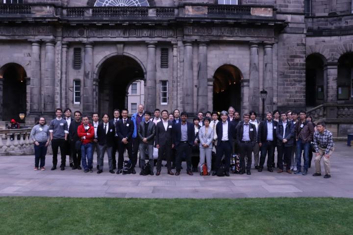 UK-Japan Workshop group photo outside University of Edinburgh